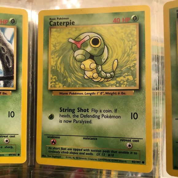 Games | 199s Rare Vintage Caterpie Pokmon Card 45102 | Poshmark Games | 199s Rare Vintage Caterpie Pokmon Card 45102 | Poshmark
